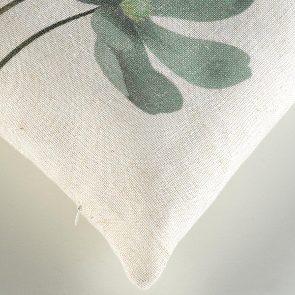 Okrasna blazina iz mešanice lana 45x45 cm Palmiflore – douceur d'intérieur-image-3