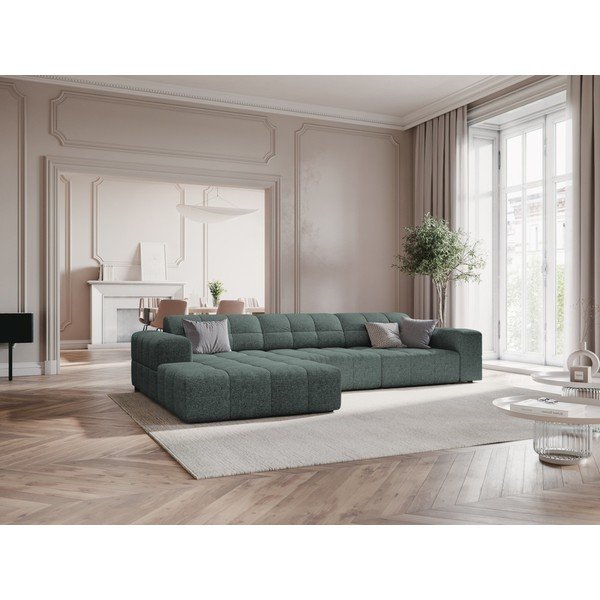 Turkizna kotna sedežna garnitura (levi kot) Chicago – Cosmopolitan Design-image-1