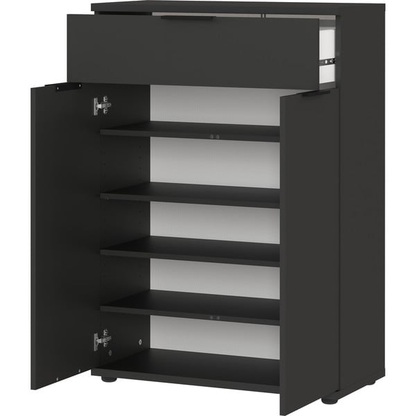 Antracitno siva omarica za čevlje s predali Stanton – Germania-image-3