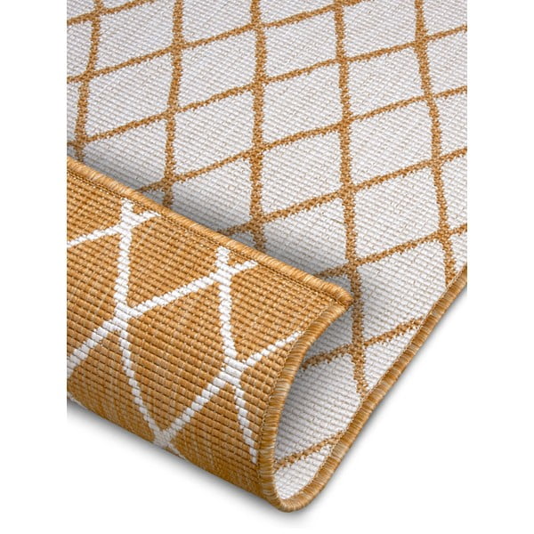Oker/bela zunanja preproga 80x150 cm Malaga – NORTHRUGS-image-2