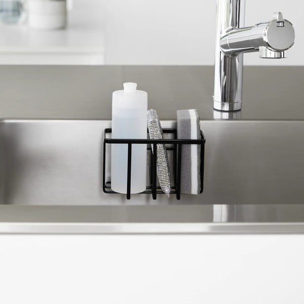 Črno kovinsko držalo za detergent z namestitvijo brez vrtanja Film Hook – YAMAZAKI-image-2