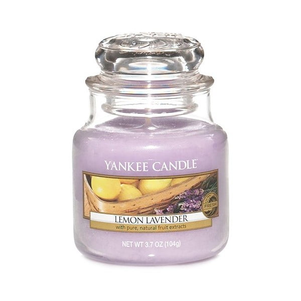 Dišeča sveča Yankee Candle Lemon and Lavender, čas gorenja 25 - 40 ur