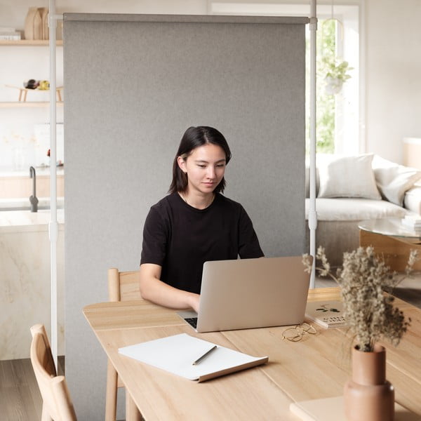 Bel jeklen okvir paravana Anywhere – Umbra-image-2