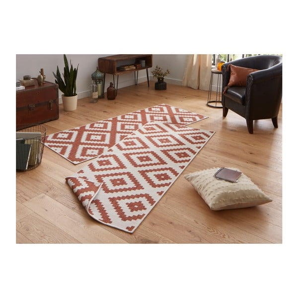 Rjavo-krem zunanja preproga NORTHRUGS Malta, 80 x 250 cm-image-3