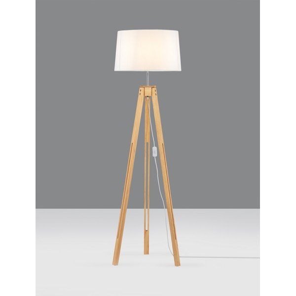 Bela/v naravni barvi stoječa svetilka (višina 145 cm) Leroy – Nova Luce-image-4