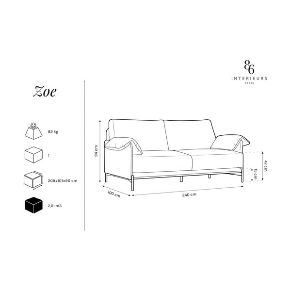 Zelena sedežna garnitura Interieurs 86 Zoe-image-4