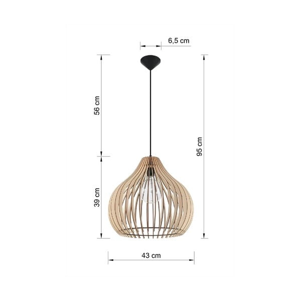 Bež viseča svetilka Sollux Pantilla-image-2