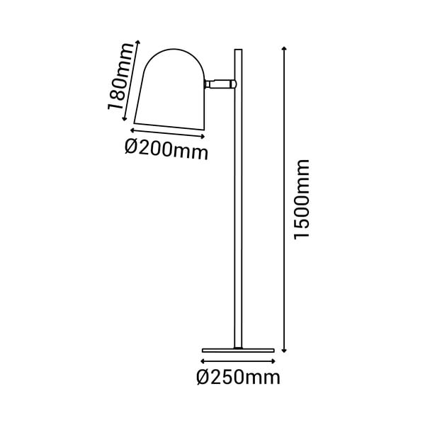 Bela talna svetilka SULION Paris, višina 150 cm-image-4