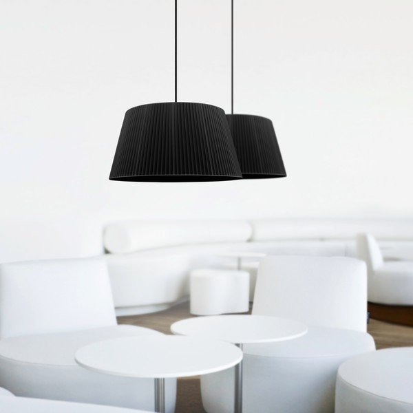 Črna dvojna stropna svetilka Sotto Luce KAMI Elementary L 2S-image-1