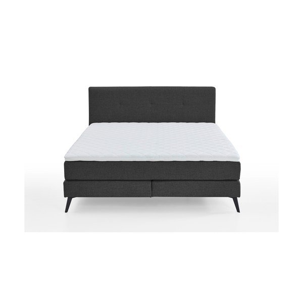 Antracitno siva boxspring postelja 160x200 cm ANCONA – Meise Möbel-image-3