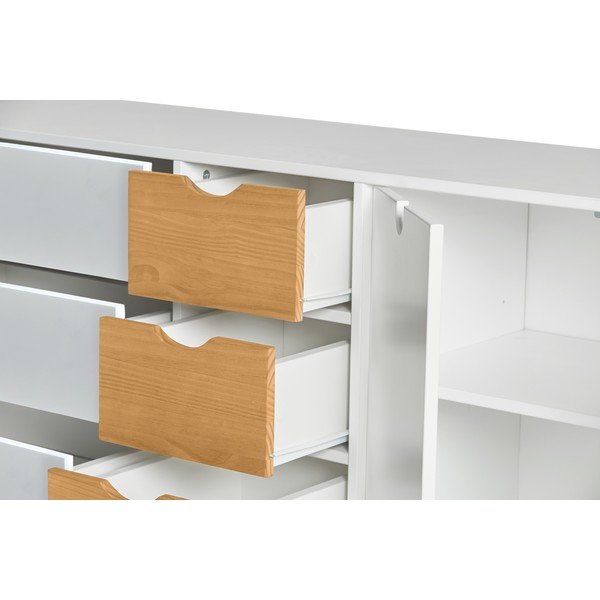 Bela komoda s 6 predali Marckeric Cris-image-1