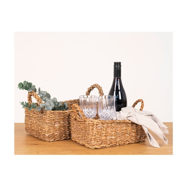 Košare iz morske trave v kompletu 2 ks 32x23x13 cm Morella – House Nordic-image-1