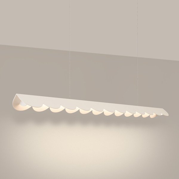 Bež aluminijasta LED viseča svetilka BISCUIT – Thoro-image-2