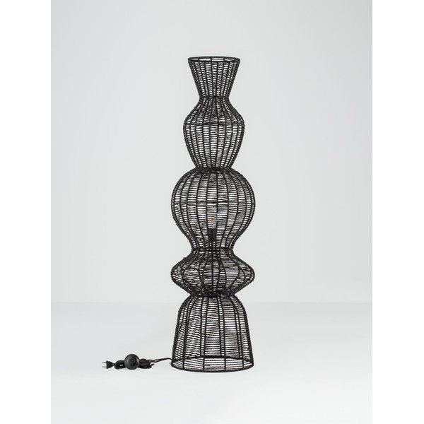 Mat črna stoječa svetilka iz vrvi (višina 136 cm) Breena – Nova Luce-image-3