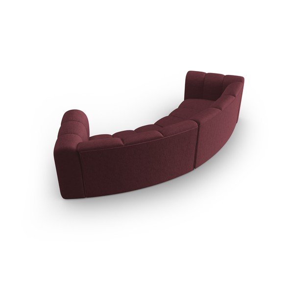 Bordo rdeča sedežna garnitura 322 cm Lupine – Micadoni Home-image-3