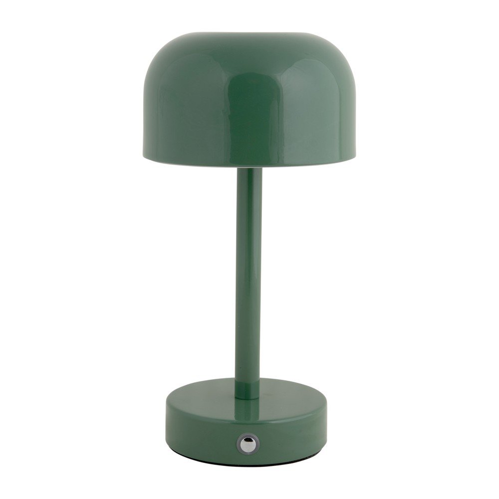 Zelena LED namizna svetilka s kovinskim senčilom (višina 24,5 cm) James