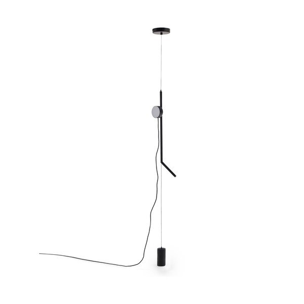 Črna LED zatemnitvena stoječa svetilka (višina 339 cm) Orey – Kave Home