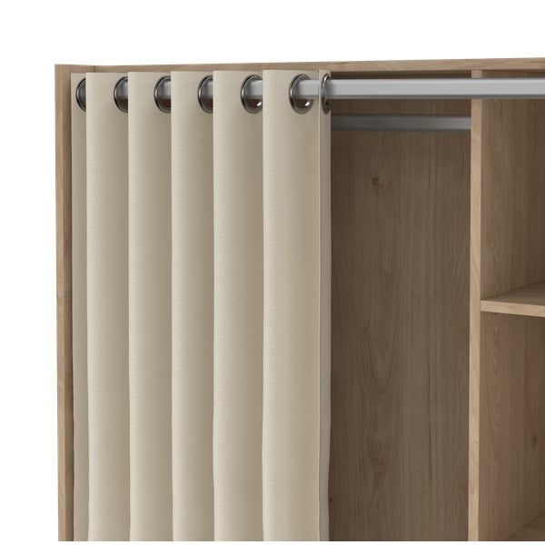 Bela/bež garderobna omara v hrastovem dekorju 105x180 cm Kit – Tvilum-image-4