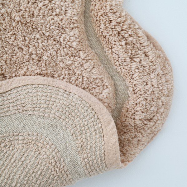 Svetlo rožnata pralna ročno tkana bombažna okrogla preproga ø 110 cm Sweet April Nude – Nattiot-image-3