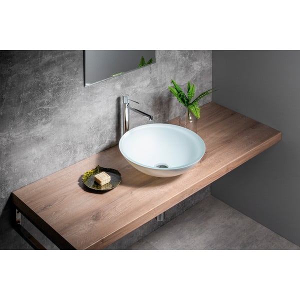 Bel steklen okrogel umivalnik ø 42 cm Telica – Sapho-image-2