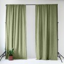 Svetlo zelena lanena zavesa 140x200 cm Sage – Linen Tales
