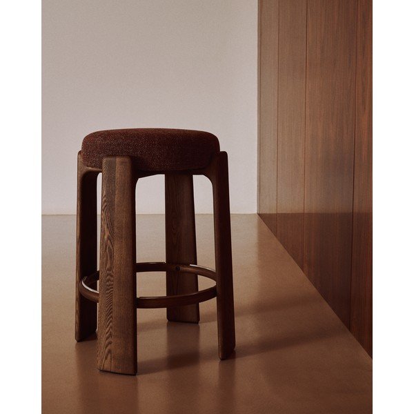 Rjav barski stolček iz jesena (višina sedeža 65 cm) Granit - Kave Home-image-1