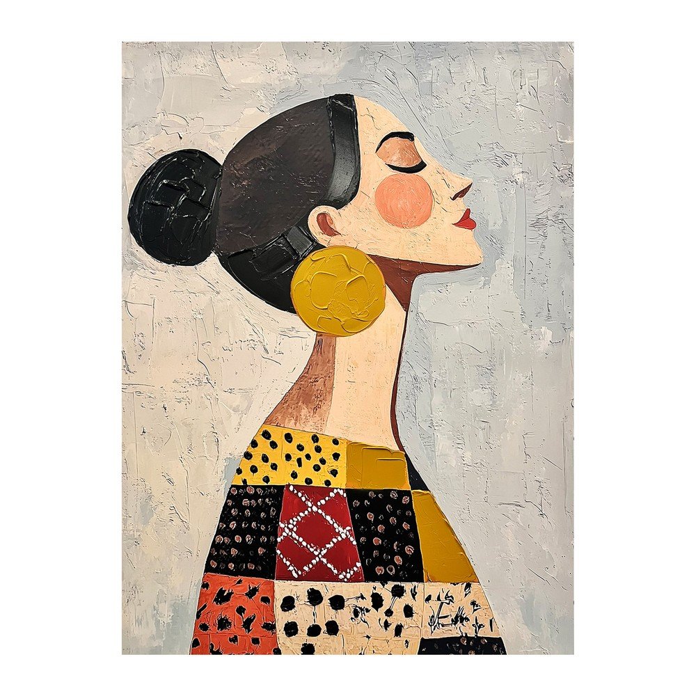 Slika z ročno naslikanimi elementi 70x100 cm Mae