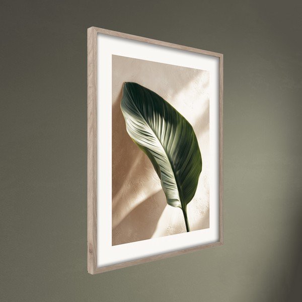 Tiskana slika z okvirjem 50x70 cm Strelizia Leaf – Styler-image-3