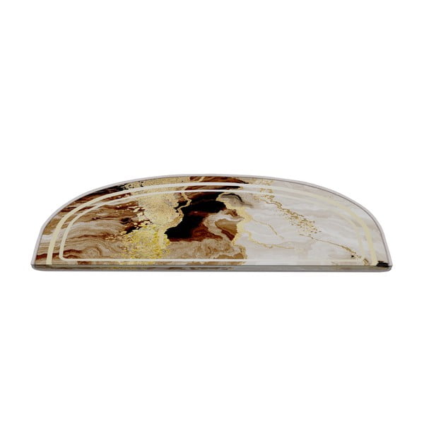 Rjavi/kremno beli komplet preprog za stopnice 16 ks 20x65 cm Golden Marble – Vitaus