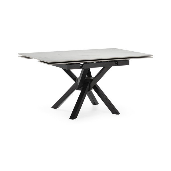 Raztegljiva jedilna miza z dodatno ploščo s kamnito mizno ploščo 90x150 cm Arlene – Marckeric-image-2