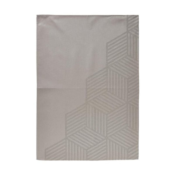 Sivo-rjava kuhinjska brisača iz 100 % bombaža Zone Hexagon, 50 x 70 cm