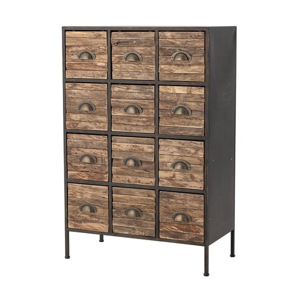 Črna/rjava kovinska komoda 60,5x92x33,5 cm Matteo – Bloomingville-image-4