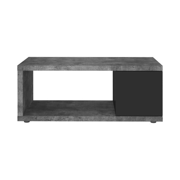 Črna/temno siva mizica v betonskem dekorju 55x105 cm Berlin – TemaHome