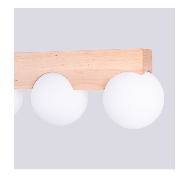 Stropna svetilka s steklenim senčilom v beli in naravni barvi ø 12 cm Solum – Sollux-image-4