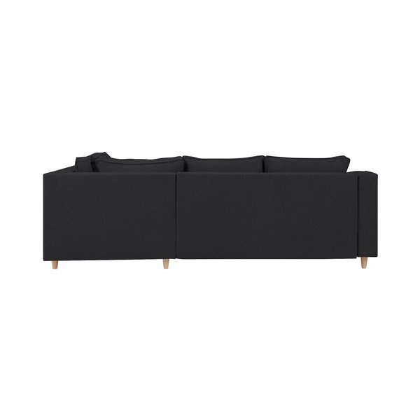 Mazzini Sofas Jonquille temno siva štirisedežna raztegljiva sedežna garnitura, desni kot-image-3