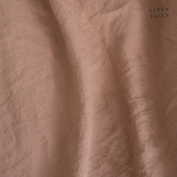 Terakota rjava lanena prevleka za vzglavnik z obrobo Linen Tales, 50 x 60 cm-image-1