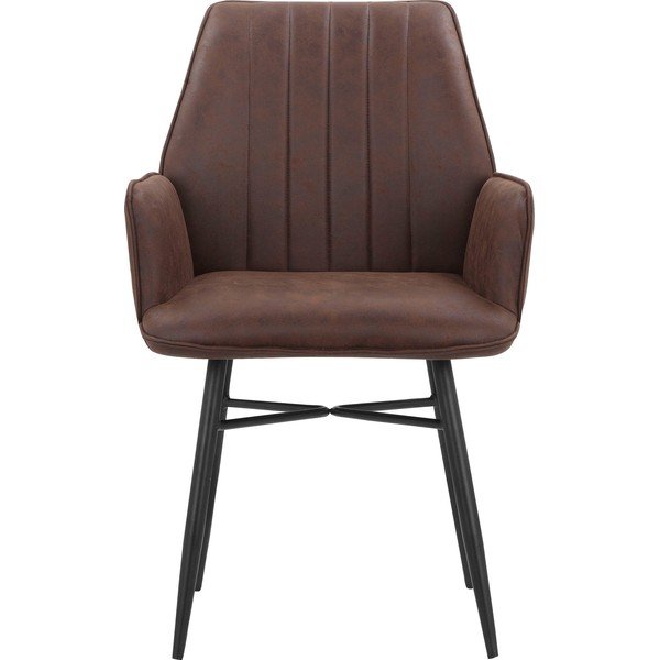 Rjavi oblazinjeni jedilni stoli v kompletu 2 ks Anzo – Støraa-image-2