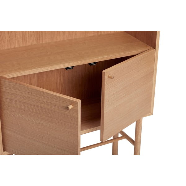 Knjižnica iz hrastovega lesa 80x150 cm Archive - Hübsch-image-2