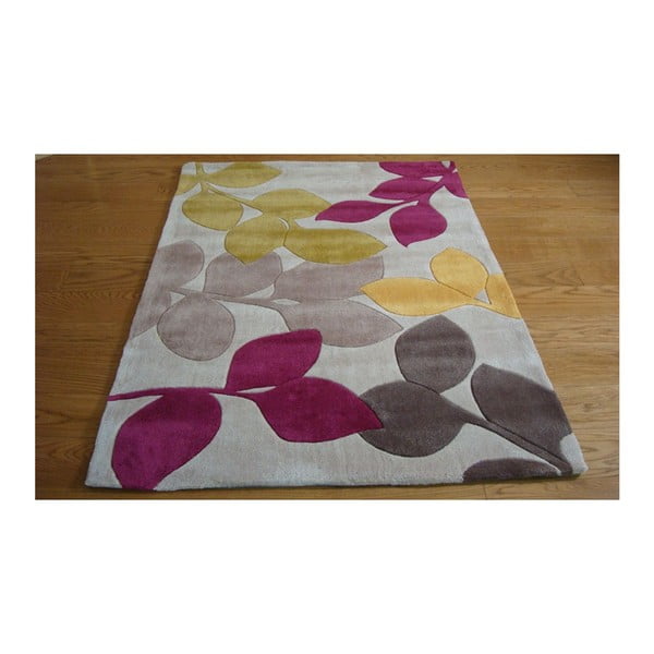 Šablona za preprogo Leaf Fuchsia, 80x150 cm-image-2