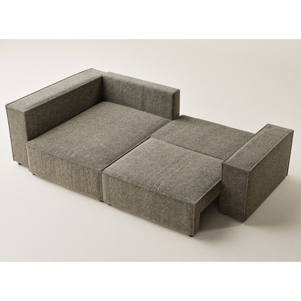 Rjava raztegljiva/s prostorom za shranjevanje kotna sedežna garnitura iz šenilje (levi kot/v obliki črke L) Tonga – Maison de Rêve-image-3