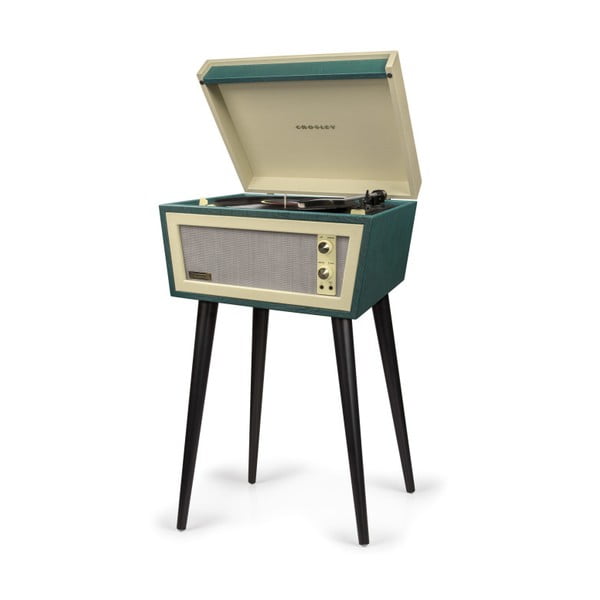 Zelen gramofon na nogah Crosley Sterling Green-image-3