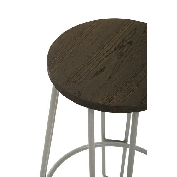Siv/v temni naravni barvi barsko stol iz masivnega bresta (višina sedeža 75 cm) District – Premier Housewares-image-4