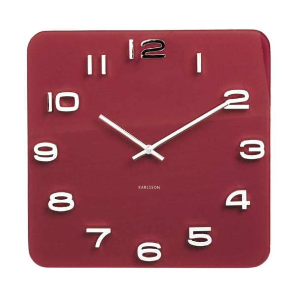 Karlsson Vintage rdeča ura, 35 x 35 cm