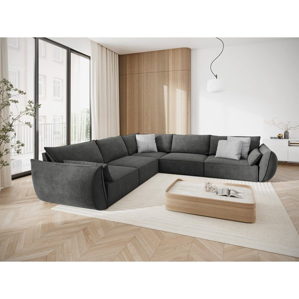 Siv kotni kavč (obojestranski) Vanda - Mazzini Sofas-image-1