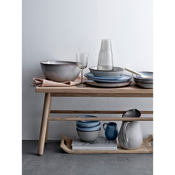 Modra keramična plitva plošča Bloomingville Sandrine-image-3