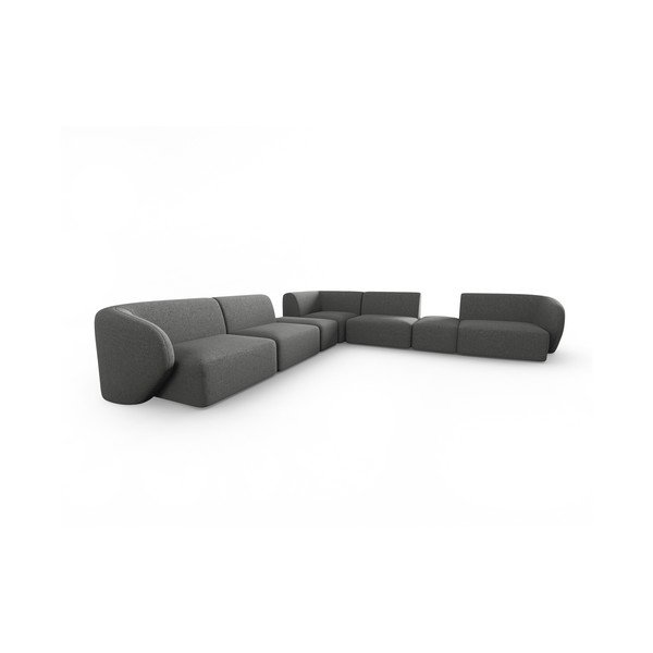 Siva kotna sedežna garnitura iz šenilje Paolo – Milo Casa