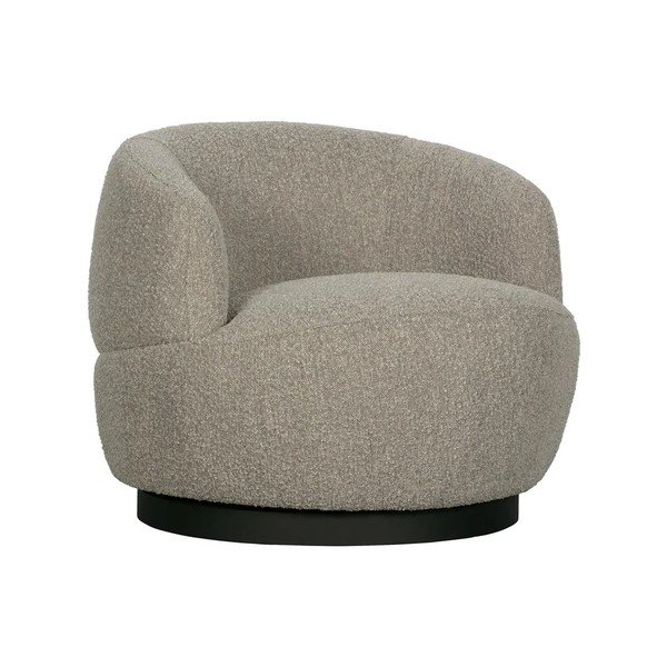 Svetlo siv vrtljiv fotelj Wolly – WOOOD