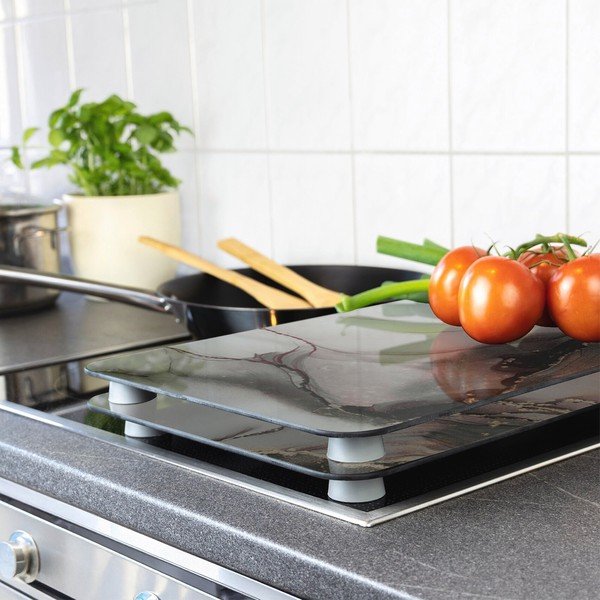 Zaščitne plošče za štedilnik 2 ks iz kaljenega stekla 52x30 cm Abdeckplatte  – Wenko-image-1