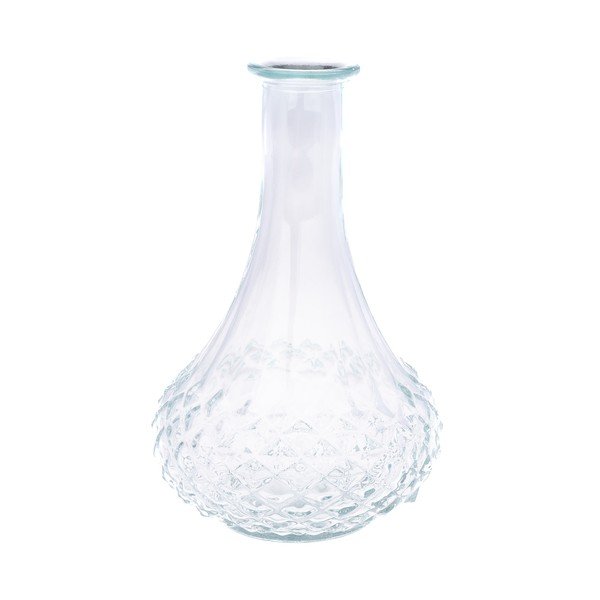 Kremno bela steklena vaza (višina 21 cm) – Dakls