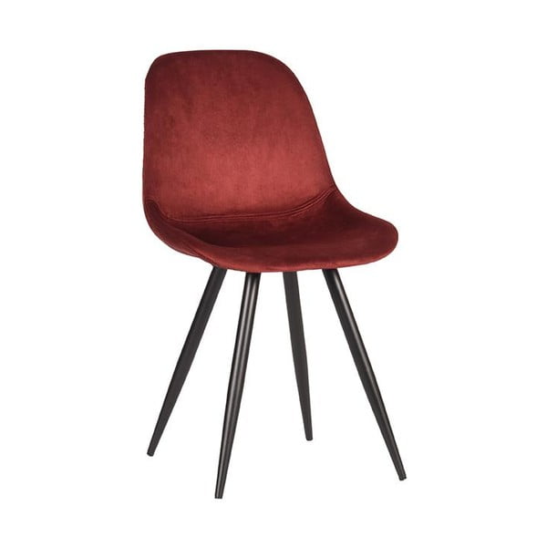 Rdeči žametni jedilni stoli v kompletu 2 ks Capri  – LABEL51